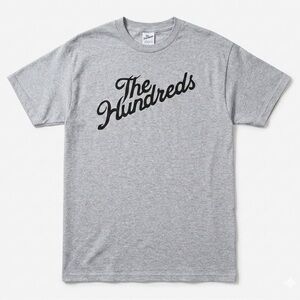 Gildan Grey Crewneck Tee with Black Script Logo-M